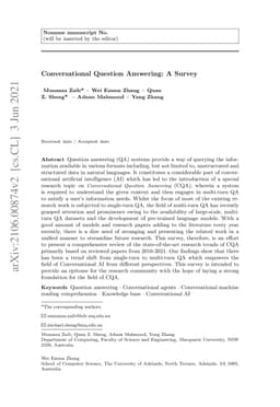 Conversational Question Answering: A Survey