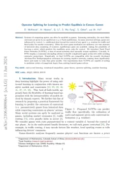 Operator Splitting for Learning to Predict Equilibria in Convex Games