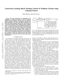 Concurrent Learning Based Tracking Control of Nonlinear Systems using
  Gaussian Process