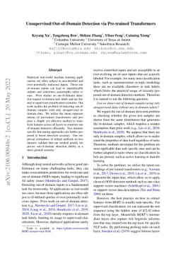 Unsupervised Out-of-Domain Detection via Pre-trained Transformers