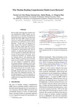 Why Machine Reading Comprehension Models Learn Shortcuts?