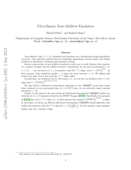 Ultra-Sparse Near-Additive Emulators