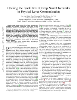 Opening the Black Box of Deep Neural Networks in Physical Layer
  Communication