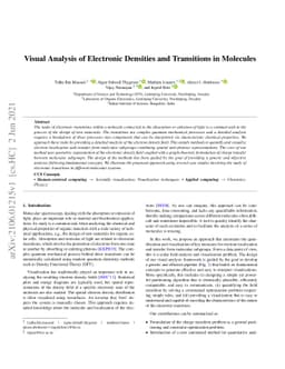 Visual Analysis of Electronic Densities and Transitions in Molecules