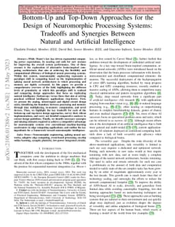 Bottom-up and top-down approaches for the design of neuromorphic
  processing systems: Tradeoffs and synergies between natural and artificial
  intelligence