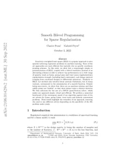 Smooth Bilevel Programming for Sparse Regularization