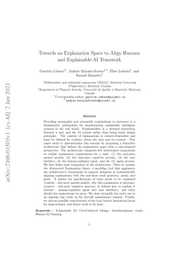 Towards an Explanation Space to Align Humans and Explainable-AI Teamwork