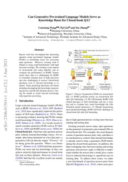 Can Generative Pre-trained Language Models Serve as Knowledge Bases for
  Closed-book QA?