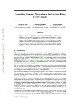 Grounding Complex Navigational Instructions Using Scene Graphs