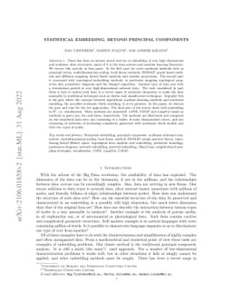 Statistical embedding: Beyond principal components