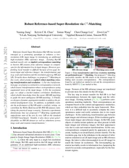 Robust Reference-based Super-Resolution via C2-Matching
