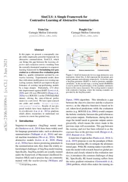 SimCLS: A Simple Framework for Contrastive Learning of Abstractive
  Summarization