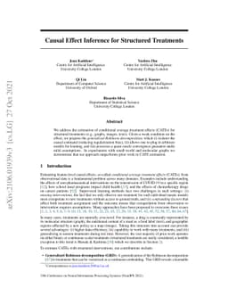 Causal Effect Inference for Structured Treatments