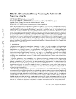 THEMIS: A Decentralized Privacy-Preserving Ad Platform with Reporting
  Integrity