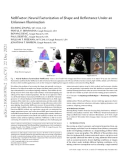 NeRFactor: Neural Factorization of Shape and Reflectance Under an
  Unknown Illumination