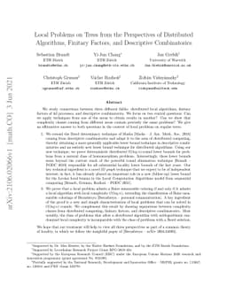 Local Problems on Trees from the Perspectives of Distributed Algorithms,
  Finitary Factors, and Descriptive Combinatorics