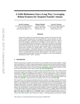 A Little Robustness Goes a Long Way: Leveraging Robust Features for
  Targeted Transfer Attacks
