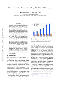 How to Adapt Your Pretrained Multilingual Model to 1600 Languages