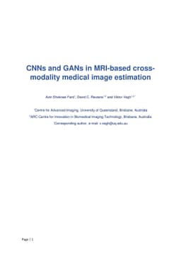 CNNs and GANs in MRI-based cross-modality medical image estimation
