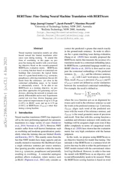 BERTTune: Fine-Tuning Neural Machine Translation with BERTScore