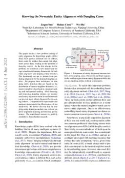 Knowing the No-match: Entity Alignment with Dangling Cases