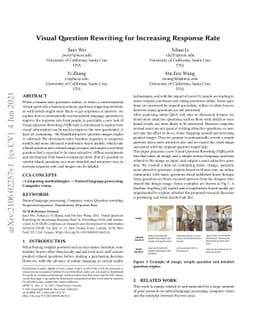 Visual Question Rewriting for Increasing Response Rate