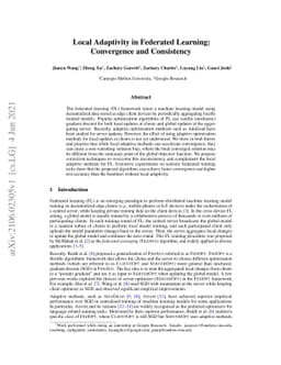 Local Adaptivity in Federated Learning: Convergence and Consistency