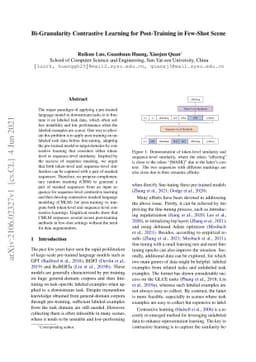 Bi-Granularity Contrastive Learning for Post-Training in Few-Shot Scene