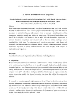 AI Driven Road Maintenance Inspection
