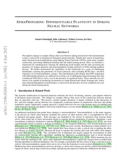 SpikePropamine: Differentiable Plasticity in Spiking Neural Networks