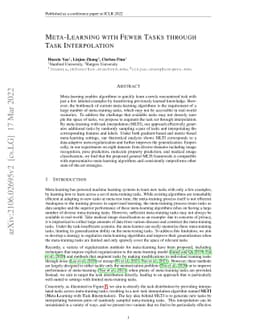 Meta-Learning with Fewer Tasks through Task Interpolation