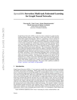 SpreadGNN: Serverless Multi-task Federated Learning for Graph Neural
  Networks