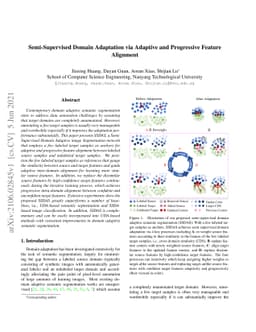 Semi-Supervised Domain Adaptation via Adaptive and Progressive Feature
  Alignment