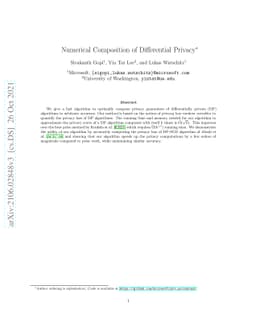 Numerical Composition of Differential Privacy