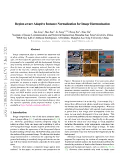 Region-aware Adaptive Instance Normalization for Image Harmonization