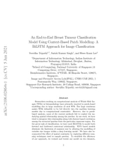 An End-to-End Breast Tumour Classification Model Using Context-Based
  Patch Modelling- A BiLSTM Approach for Image Classification