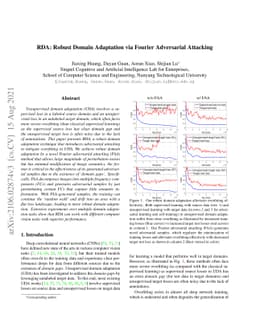 RDA: Robust Domain Adaptation via Fourier Adversarial Attacking