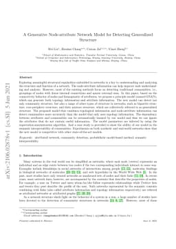A Generative Node-attribute Network Model for Detecting Generalized
  Structure