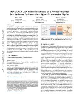 PID-GAN: A GAN Framework based on a Physics-informed Discriminator for
  Uncertainty Quantification with Physics