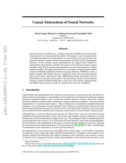 Causal Abstractions of Neural Networks