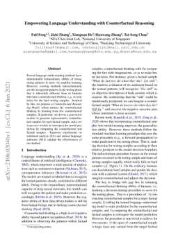 Empowering Language Understanding with Counterfactual Reasoning
