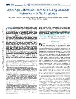 Brain Age Estimation From MRI Using Cascade Networks with Ranking Loss