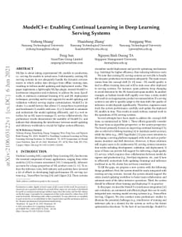 ModelCI-e: Enabling Continual Learning in Deep Learning Serving Systems