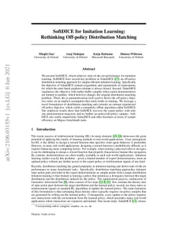 SoftDICE for Imitation Learning: Rethinking Off-policy Distribution
  Matching