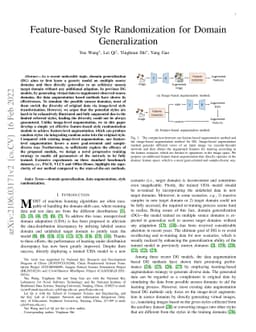 Feature-based Style Randomization for Domain Generalization
