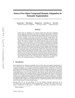 Source-Free Open Compound Domain Adaptation in Semantic Segmentation