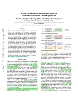 FINet: Dual Branches Feature Interaction for Partial-to-Partial Point
  Cloud Registration