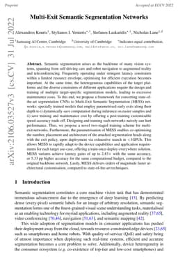 Multi-Exit Semantic Segmentation Networks