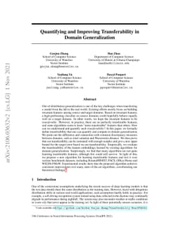 Quantifying and Improving Transferability in Domain Generalization