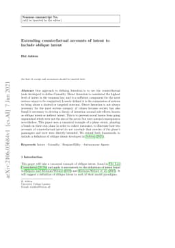Extending counterfactual accounts of intent to include oblique intent